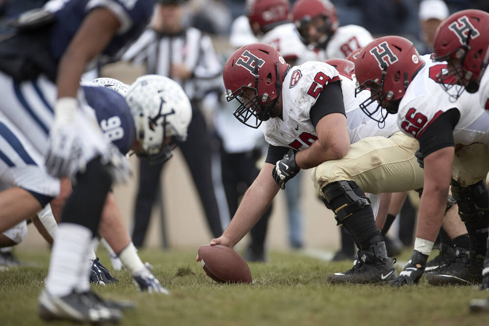 Ben Shoults during the Harvard vs Yale game at the Yale Bow