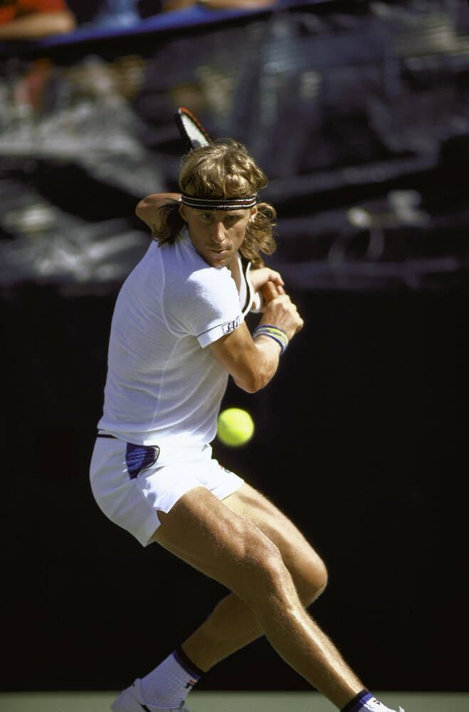Bjorn Borg in Action at the 1980 US Open