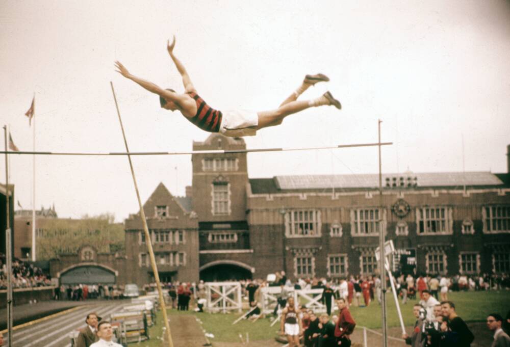 Bob Owen - Pole Vault at the 1954 Penn Relays