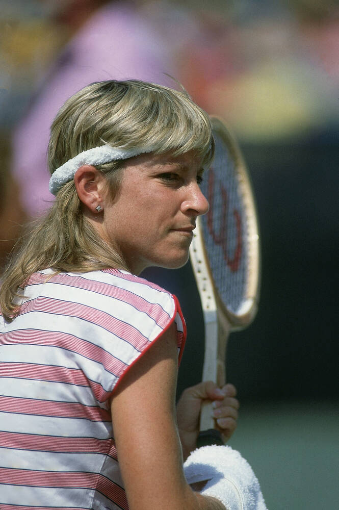 Chris Evert during the Women s Final at the 1983 US Open