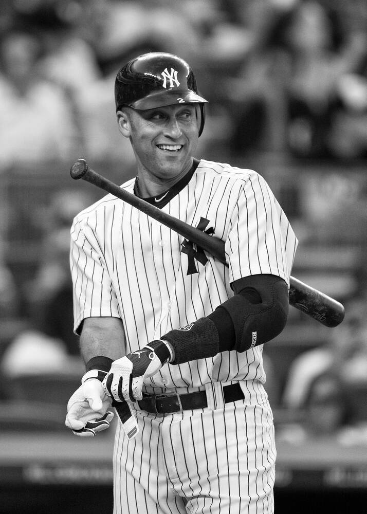 Derek Jeter Steps to the Plate