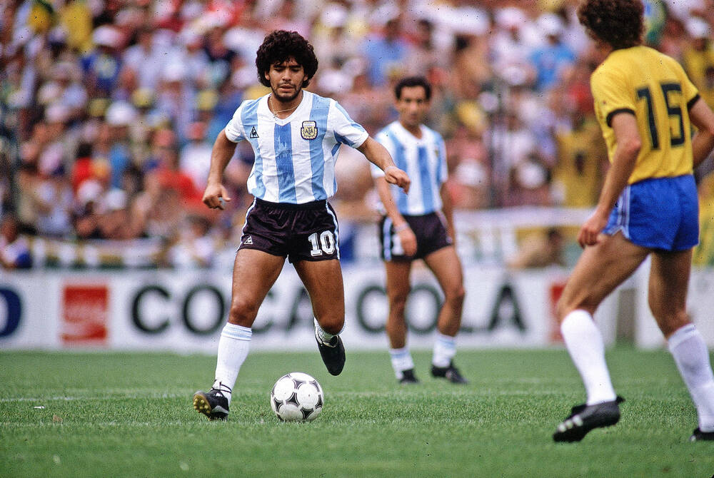 Diego Maradona during the 1982 World Cup
