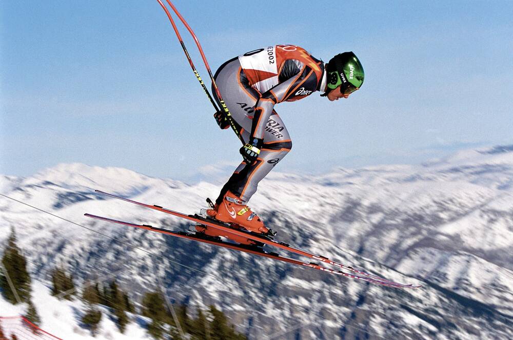 Fritz Strobl Downhill at 2002 Winter Olympics