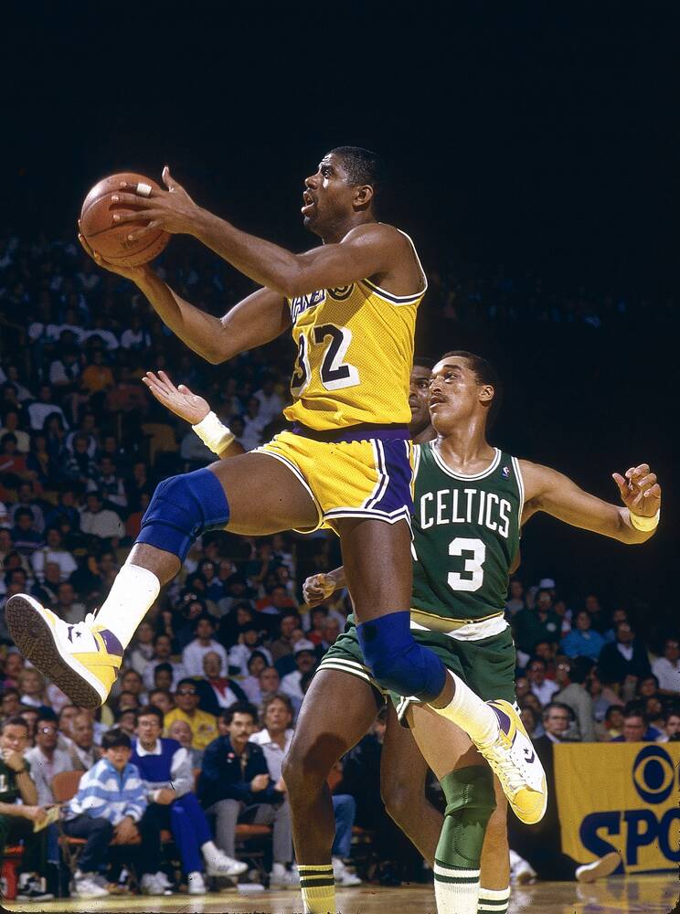 Magic Johnson Layup Against the Boston Celtics