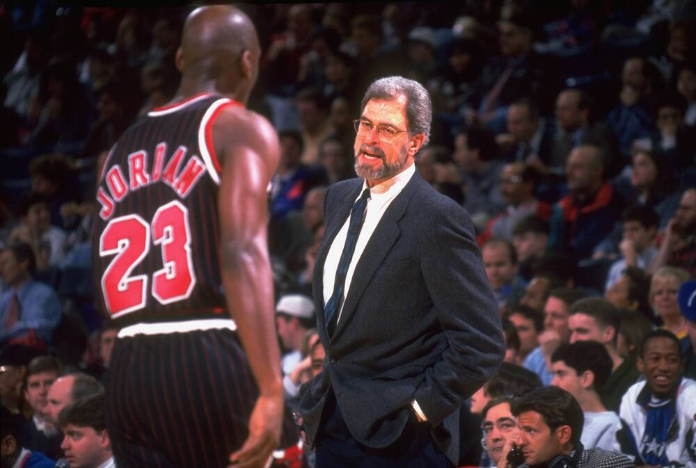 Phil Jackson and Michael Jordan with the Chicago Bulls 1996