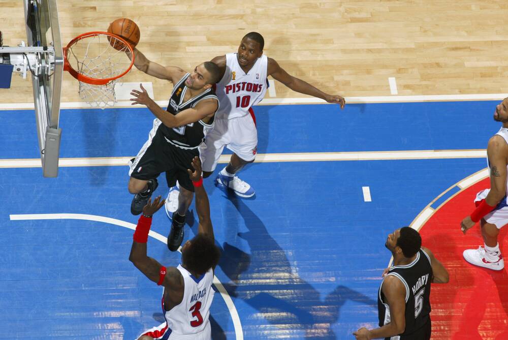 Tony Parker San Antonio Spurs vs Detroit Pistons Finals 2005