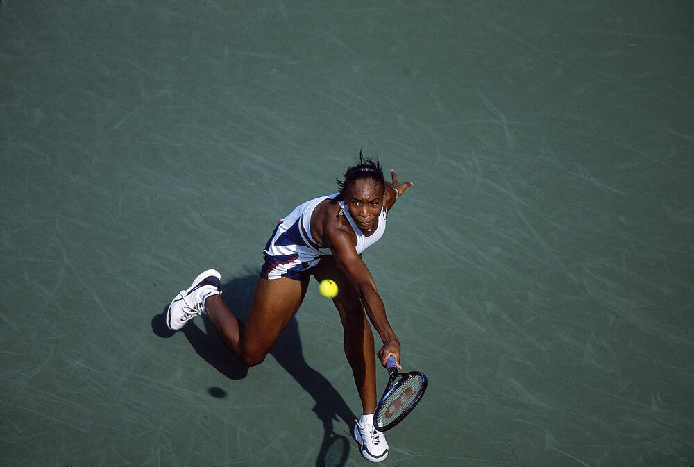 Venus Williams in action at the 2002 US Open
