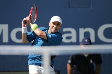 Andre Agassi vs Ivo Karlovic US Open Second Round 2005 Andre Agassi vs Ivo Karlovic US Open Second Round 2005