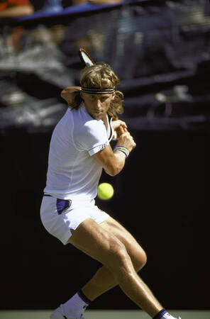 Bjorn Borg in Action at the 1980 US Open Bjorn Borg in Action at the 1980 US Open