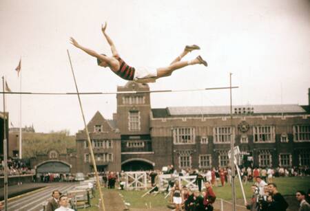 Bob Owen - Pole Vault at the 1954 Penn Relays