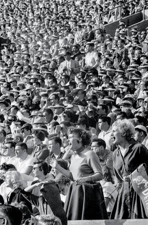 Crowd at Detroit Lions vs Los Angeles Rams game in 1954 Crowd at Detroit Lions vs Los Angeles Rams game in 1954
