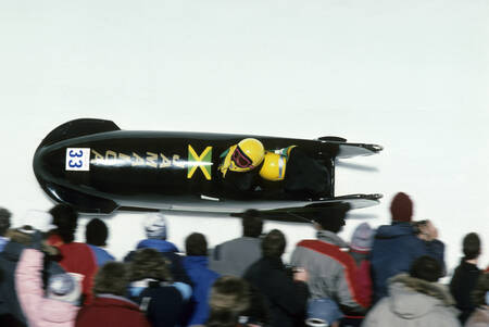 Jamaica Bobsleigh Team Two-Man Event Calgary 1988