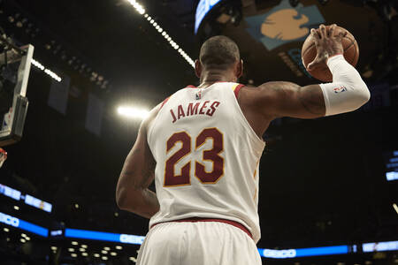 LeBron James during Cleveland Cavaliers vs Brooklyn Nets