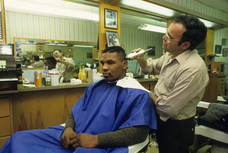 Mike Tyson Portrait Catskill Barber Shop 1985