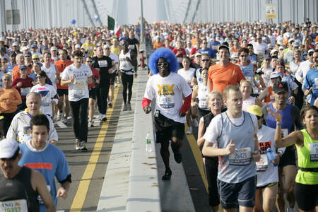 New York City Marathon Verrazano Bridge 2005
