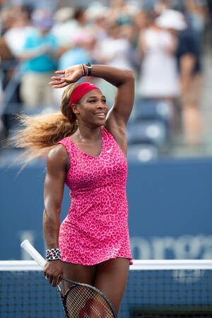 Serena Williams Waves to the Crowd Serena Williams Waves to the Crowd