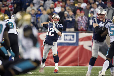 Tom Brady New England Patriots vs Jacksonville Jaguars 2018