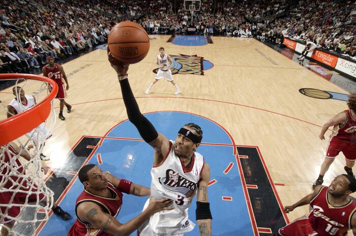 Allen Iverson Philadelphia 76ers vs Cleveland Cavaliers 2006 Allen Iverson Philadelphia 76ers vs Cleveland Cavaliers 2006