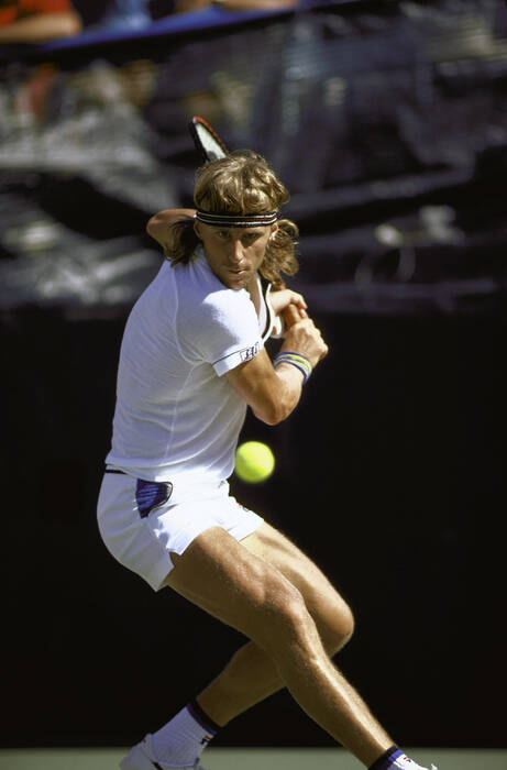 Bjorn Borg in Action at the 1980 US Open Bjorn Borg in Action at the 1980 US Open