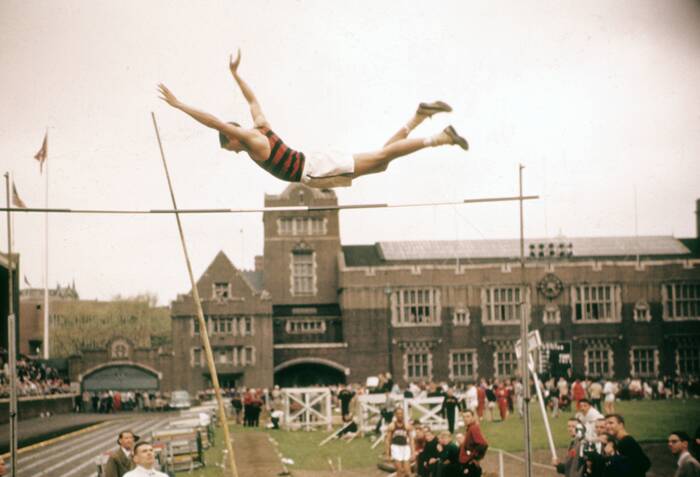 Bob Owen - Pole Vault at the 1954 Penn Relays