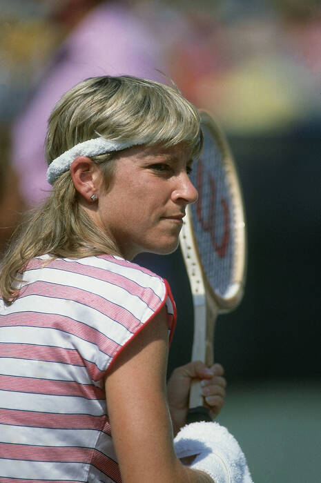 Chris Evert during the Women s Final at the 1983 US Open