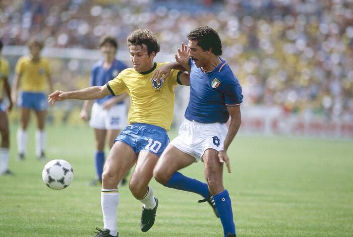 Falcao Brazil vs Italy Sarria Stadium Barcelona 1982 Falcao Brazil vs Italy Sarria Stadium Barcelona 1982