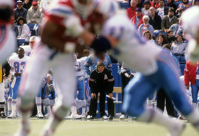 Jerry Glanville Houston Oilers vs New England Patriots 1989 Jerry Glanville Houston Oilers vs New England Patriots 1989