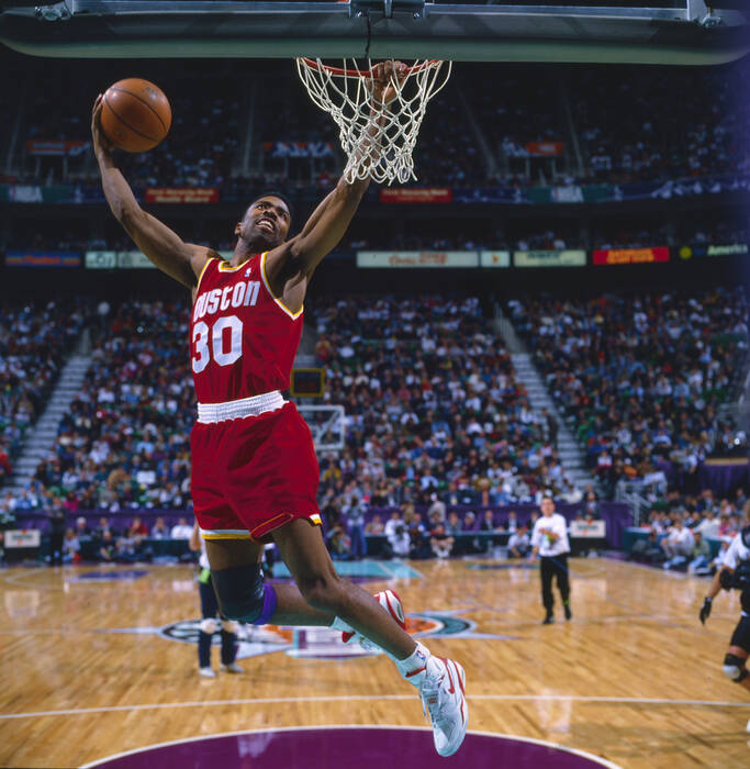 Kenny Smith Houston Rockets Slam Dunk Contest Salt Lake City Kenny Smith Houston Rockets Slam Dunk Contest Salt Lake City