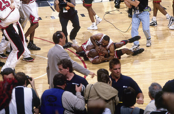 Michael Jordan Bulls vs SuperSonics - Finals in 1996 Michael Jordan Bulls vs SuperSonics - Finals in 1996