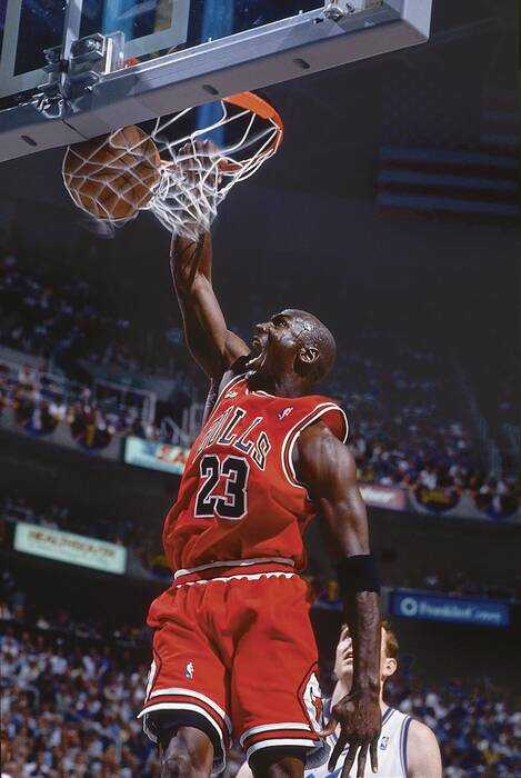 Michael Jordan dunks on the Utah Jazz in Game 2 of the 1998 Michael Jordan dunks on the Utah Jazz in Game 2 of the 1998