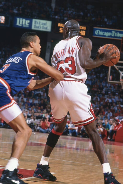 Michael Jordan John Starks Bulls Knicks Game 7 1992 Michael Jordan John Starks Bulls Knicks Game 7 1992