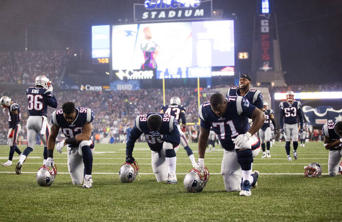 New England Patriots Players in Prayer New England Patriots Players in Prayer