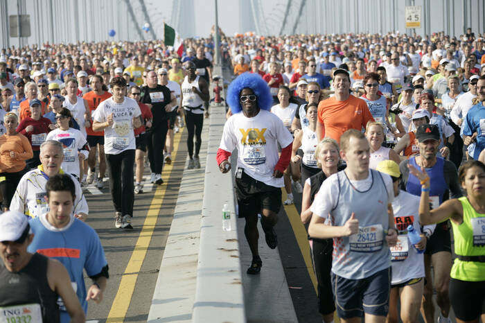 New York City Marathon Verrazano Bridge 2005