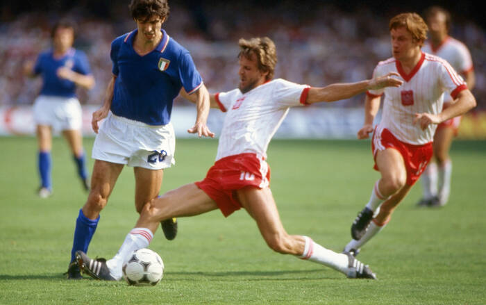 Paolo Rossi Italy vs Poland Barcelona Semifinal 1982 Paolo Rossi Italy vs Poland Barcelona Semifinal 1982
