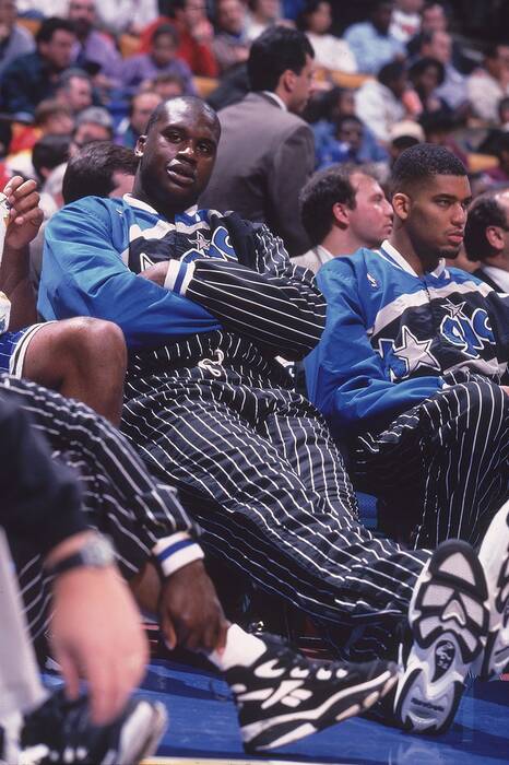Shaquille O'Neal Orlando Magic on the Bench Meadowlands 1995 Shaquille O'Neal Orlando Magic on the Bench Meadowlands 1995