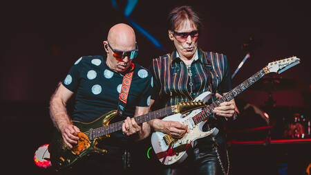 Joe Satriani and Steve Vai - Photographic print for sale