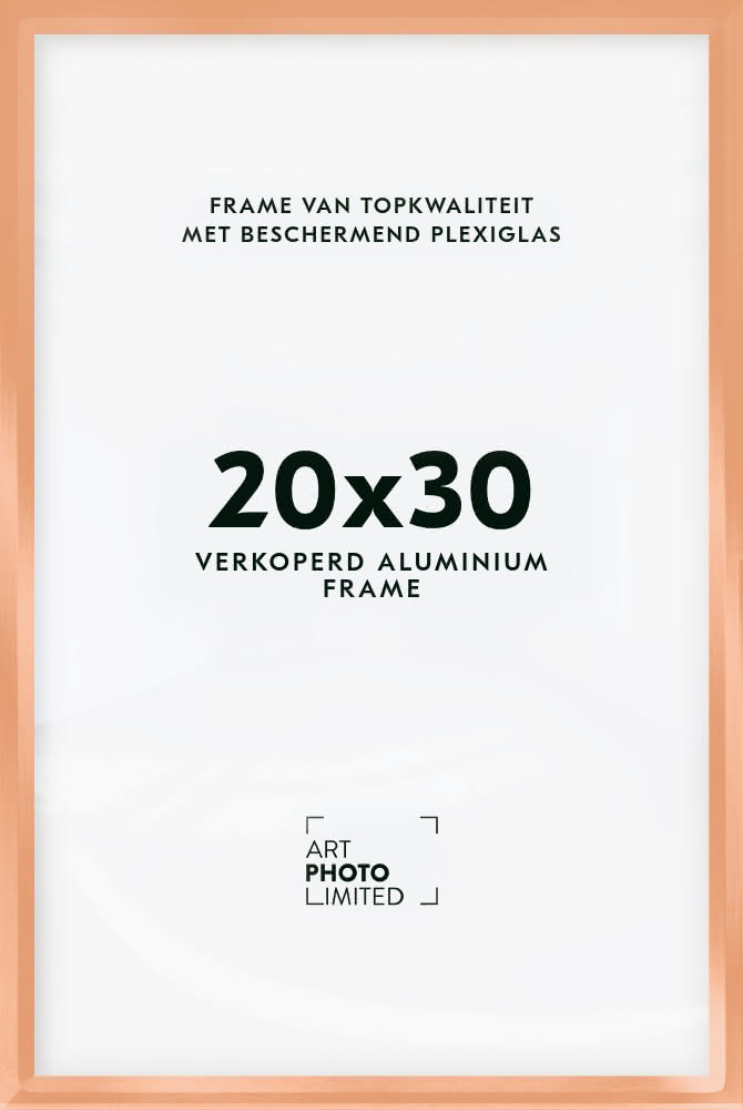 Aluminium lijst Koper 20x30cm