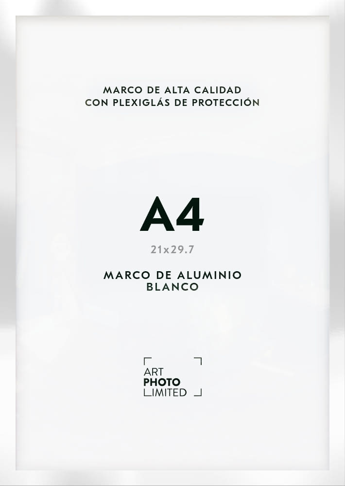 Blanco Marco de aluminio A4 Blanco Marco de aluminio A4