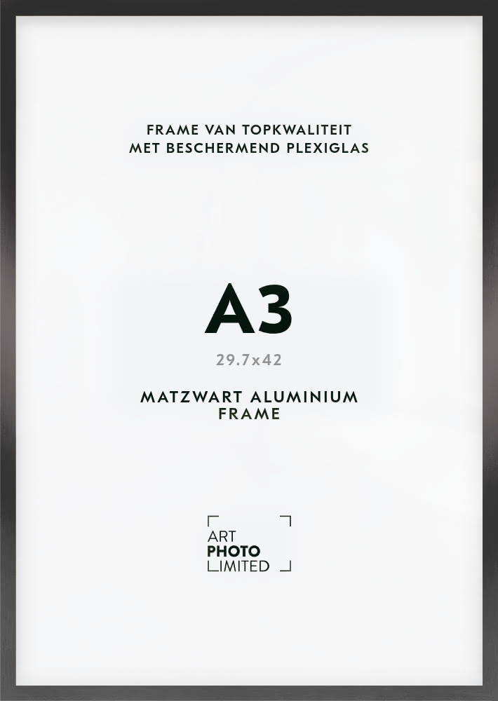 Aluminium lijst Zwart A3