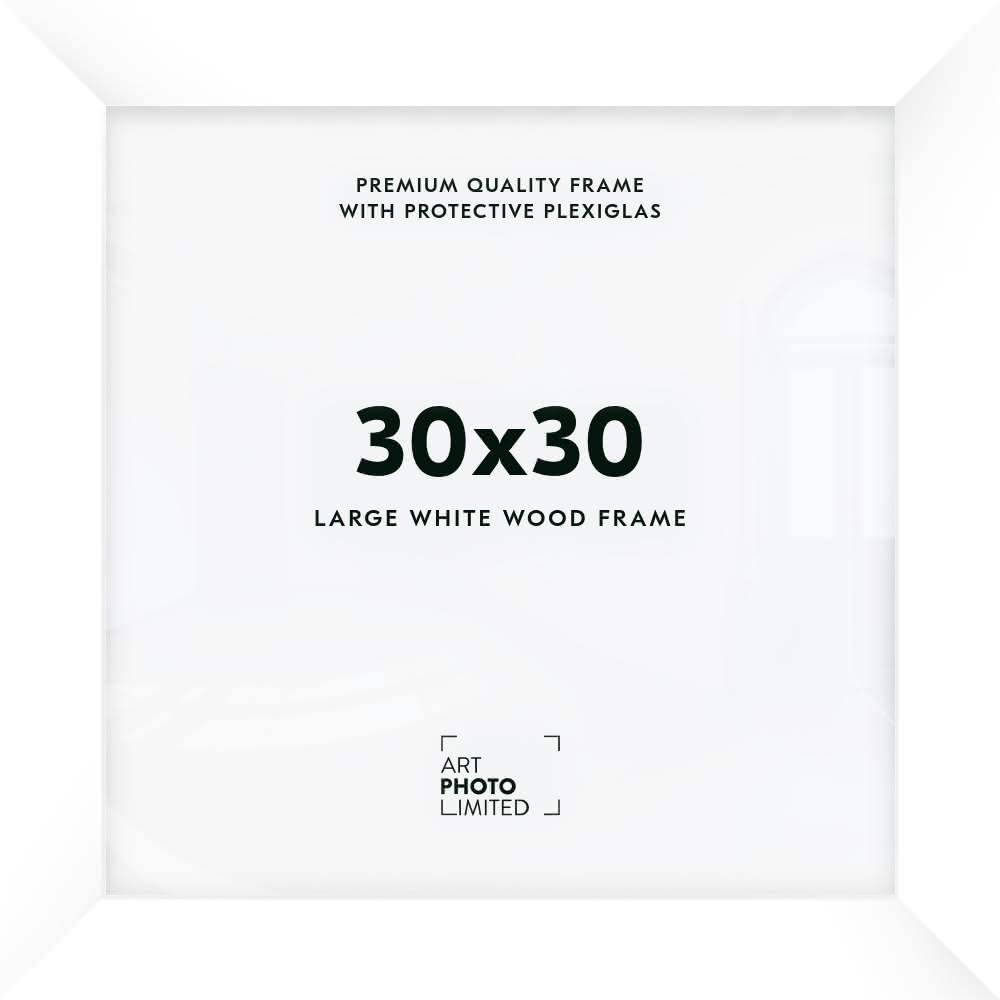 Wide White Wooden frame 30x30cm Wide White Wooden frame 30x30cm