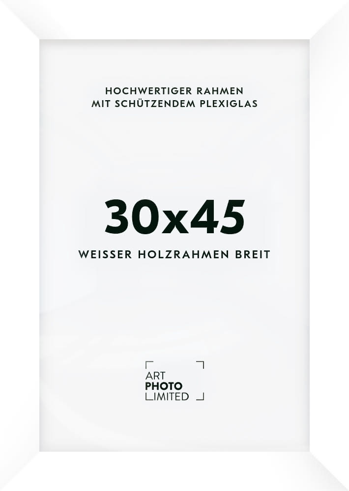 Holzrahmen Weiß Breit 30x45cm Holzrahmen Weiß Breit 30x45cm
