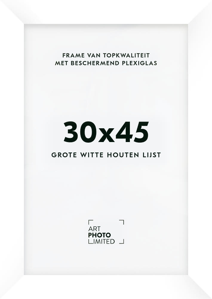 Brede Houten lijst Witte 30x45cm Brede Houten lijst Witte 30x45cm