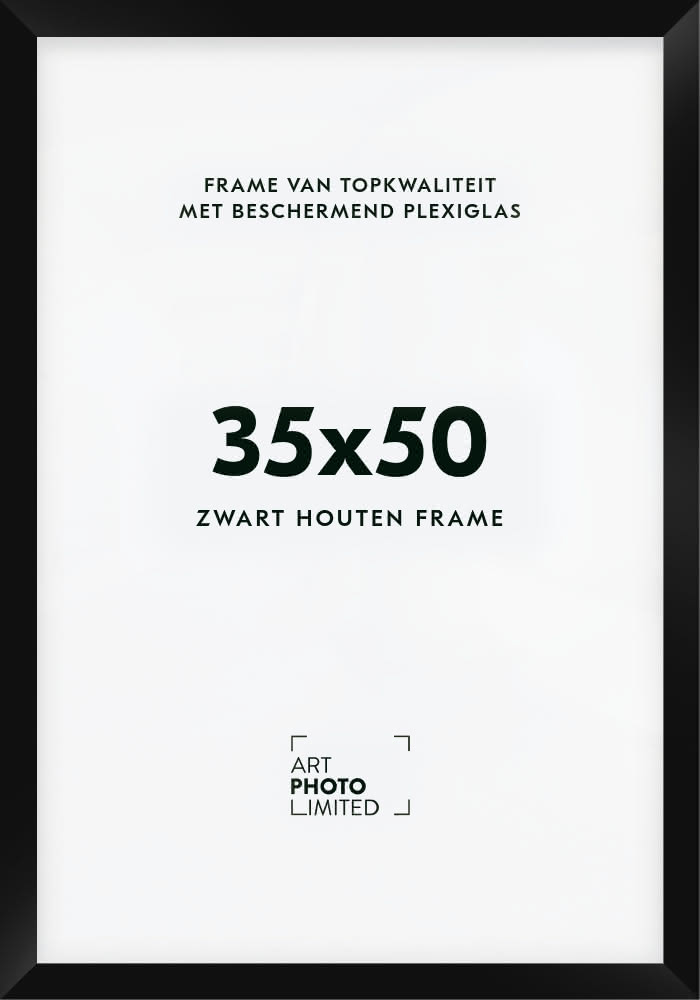 Houten lijst Zwart 35x50cm