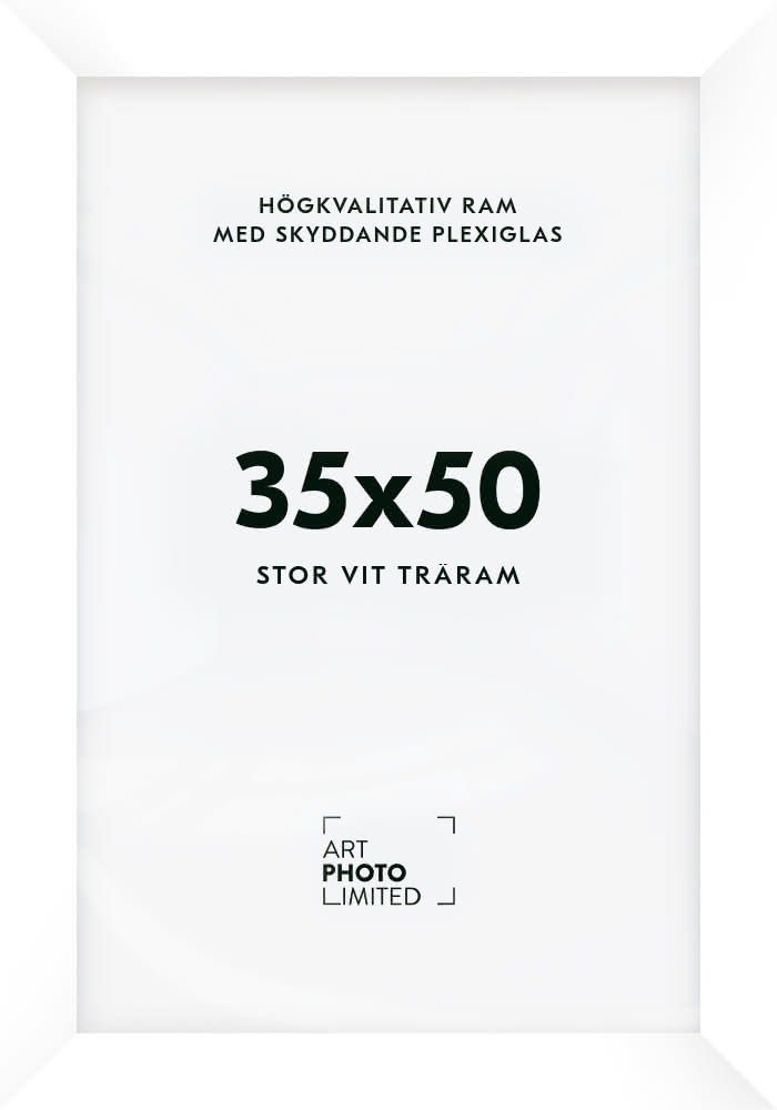 Stor Vit Träram 35x50cm Stor Vit Träram 35x50cm