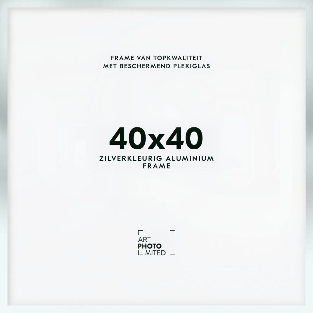 Aluminium lijst Zilverkleurige 40x40cm