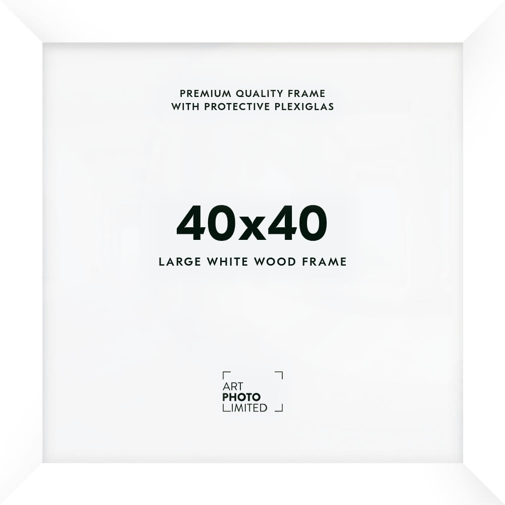 Wide White Wooden frame 40x40cm Wide White Wooden frame 40x40cm