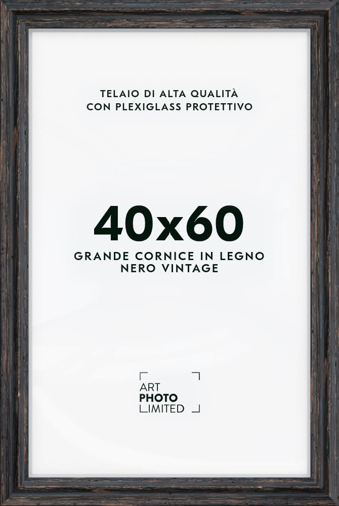 Califortree Grande Cornice 40,6x51,6 Cm Con Retro In Lino E Jersey – Colore Nero – 12 Puntine Incluse