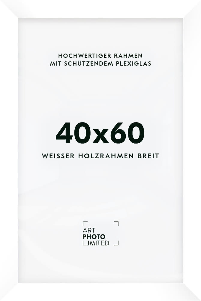 Holzrahmen Weiß Breit 40x60cm Holzrahmen Weiß Breit 40x60cm