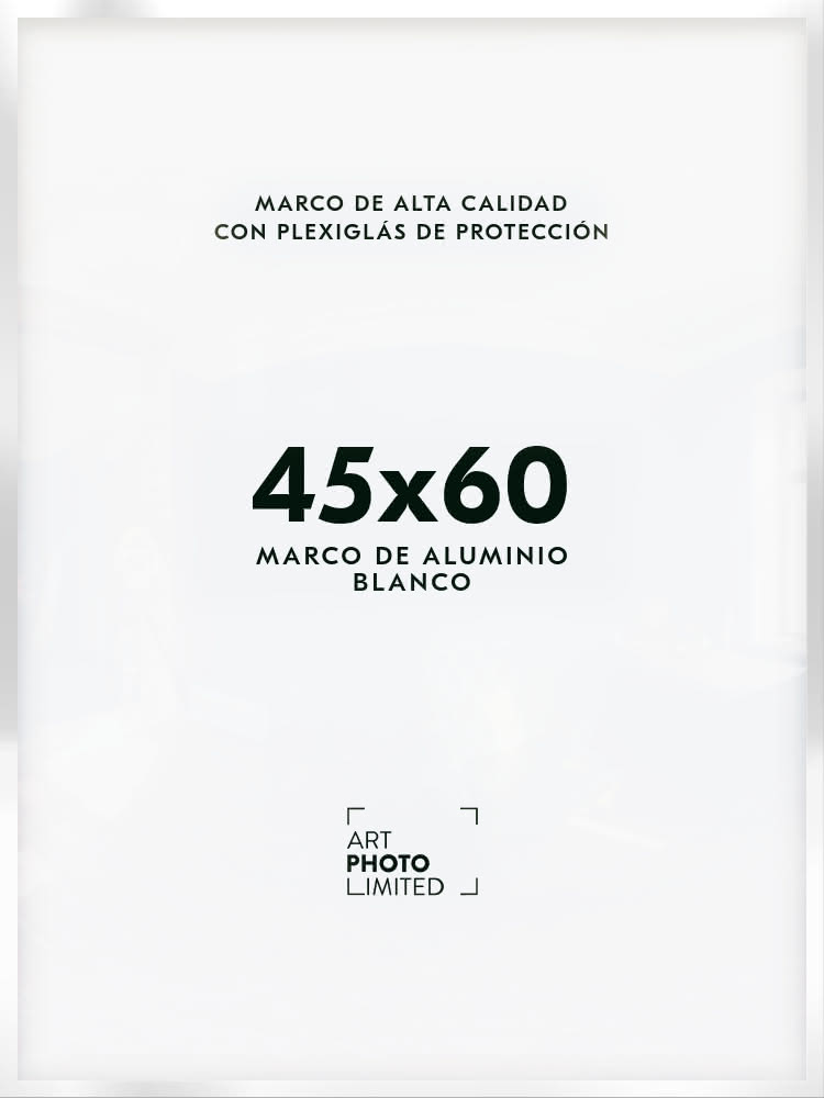 Blanco Marco de aluminio 45x60cm Blanco Marco de aluminio 45x60cm