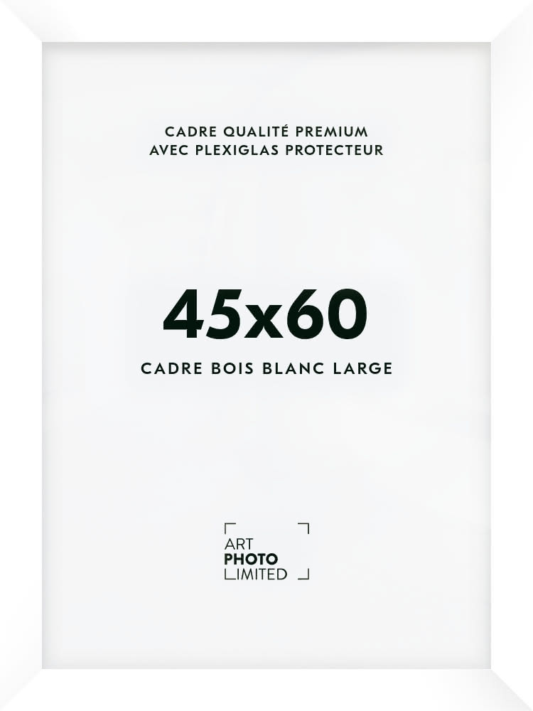 Cadre en bois blanc large 45x60cm Cadre en bois blanc large 45x60cm